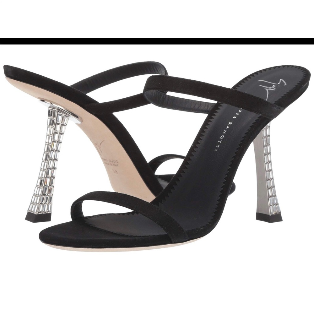 Giuseppe Zanotti kANDA nero strappy heels 10 new